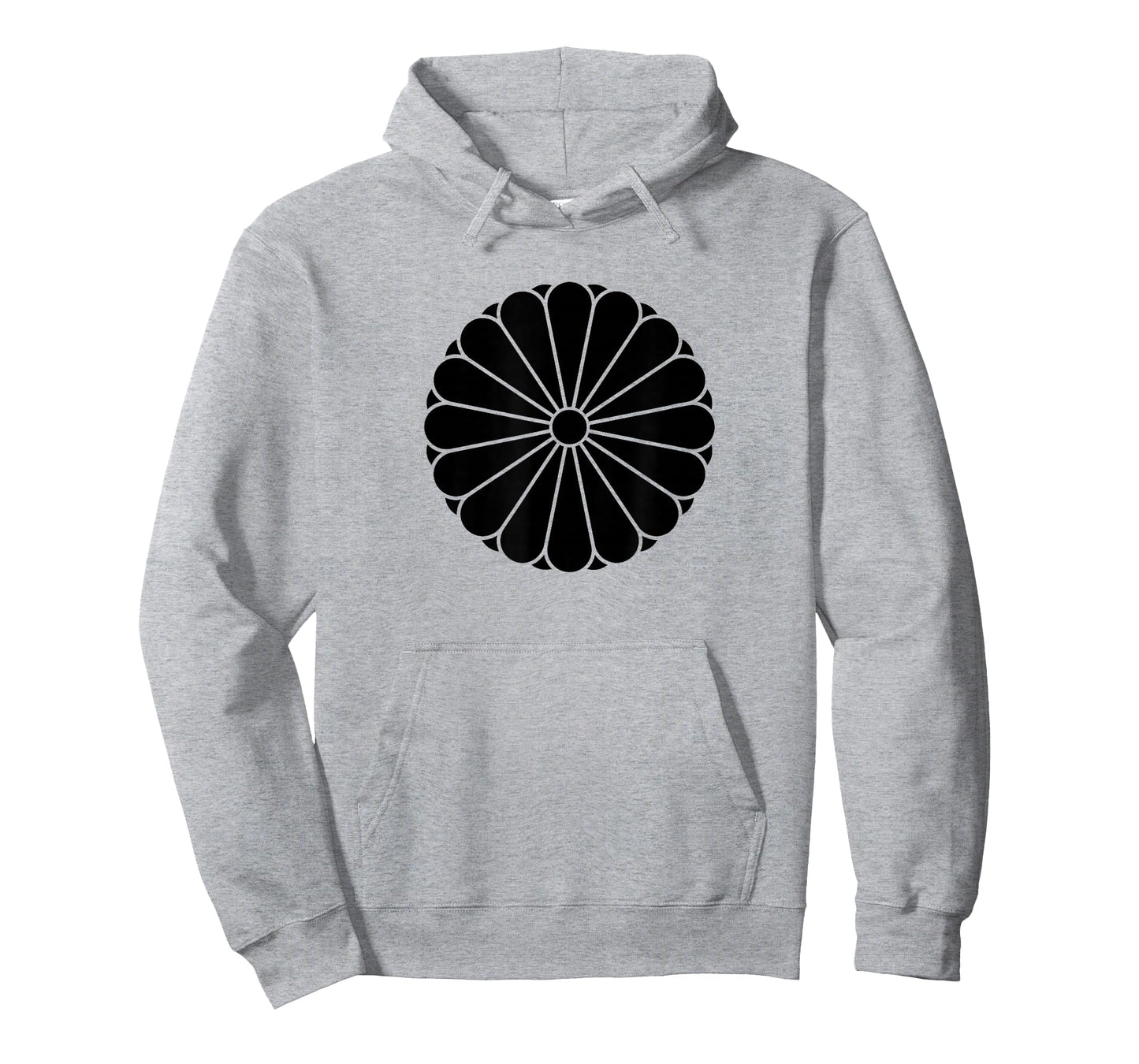 Kiku Chrysanthemum Imperial Mon Black Vector Art T-Shirt