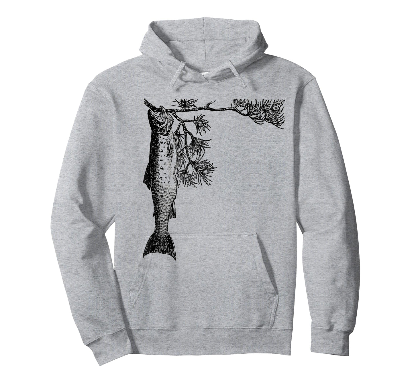 Retro Trout Fishing Tree Pine Shirt - Brook Fish Tee T-Shirt