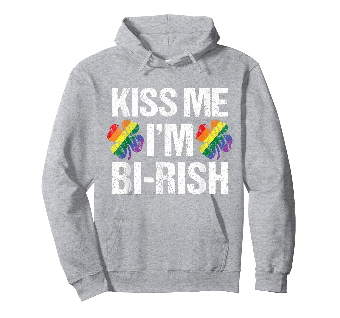 St Patrick's Day Kiss Me I'm Bi-rish Tshirt Bisexual Rainbow