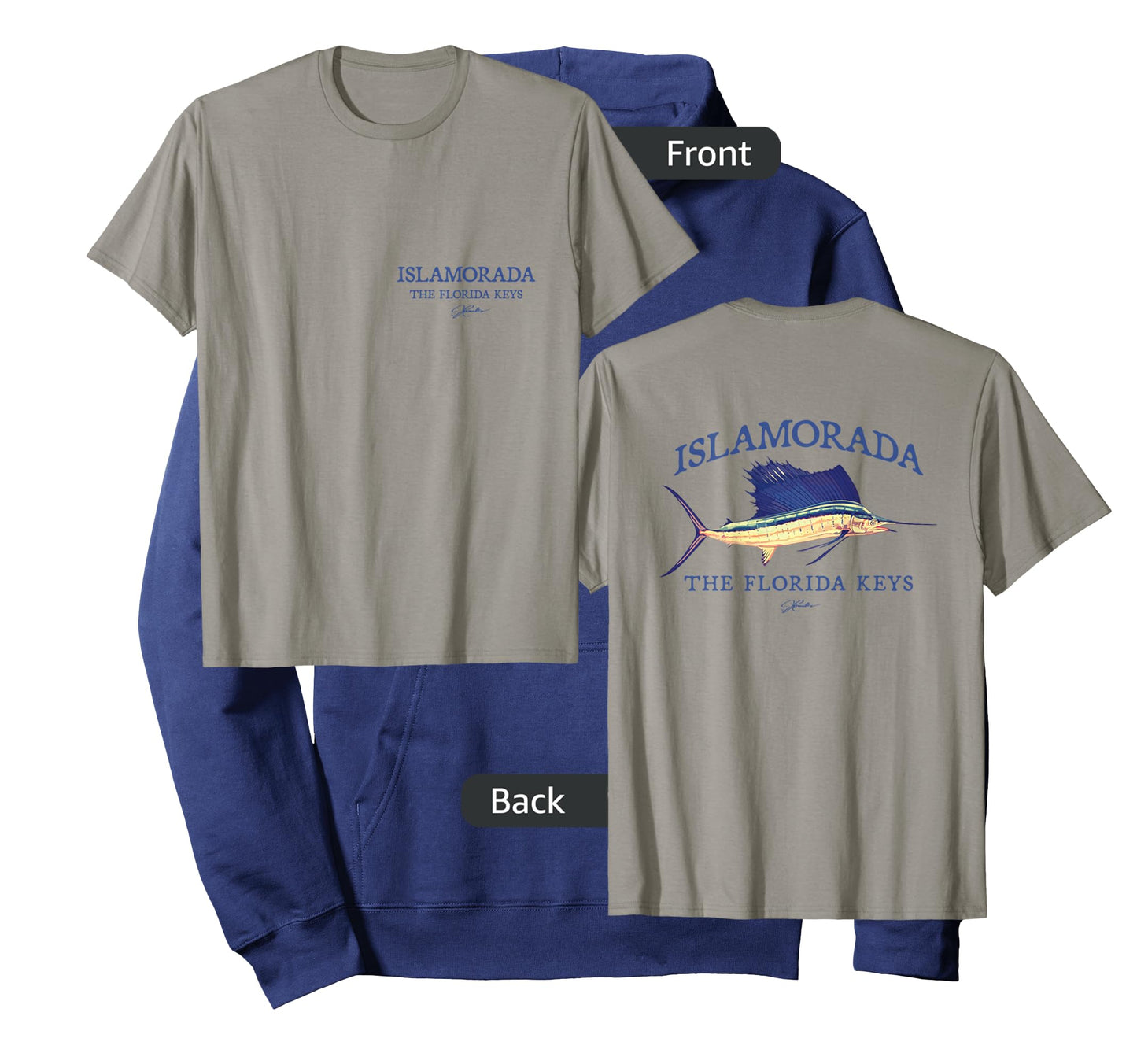 JCombs: Islamorada, FL, Sailfish (2-Sided) T-Shirt