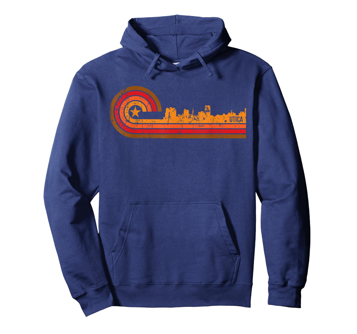 Retro Utica Cityscape - Utica NY Skyline T-Shirt