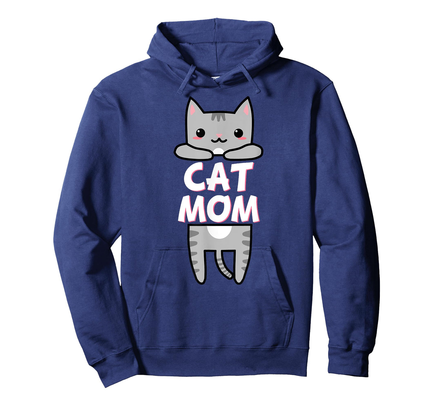 Cat Mom Kawaii Grey Tabby Kitty Cute Cat Men Women Kids T-Shirt
