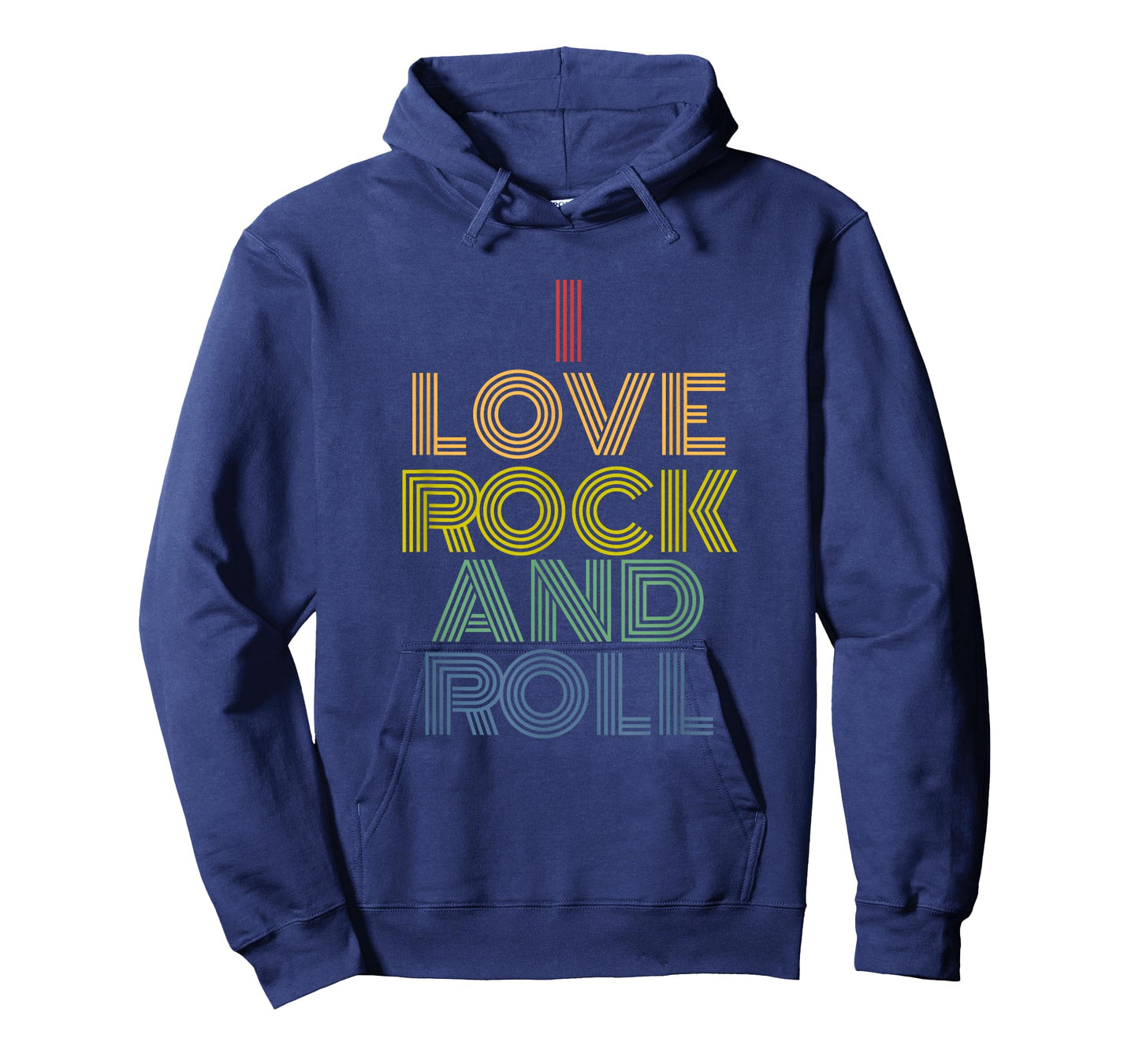 I Love Rock and Roll Retro Rainbow Rock Music T-Shirt