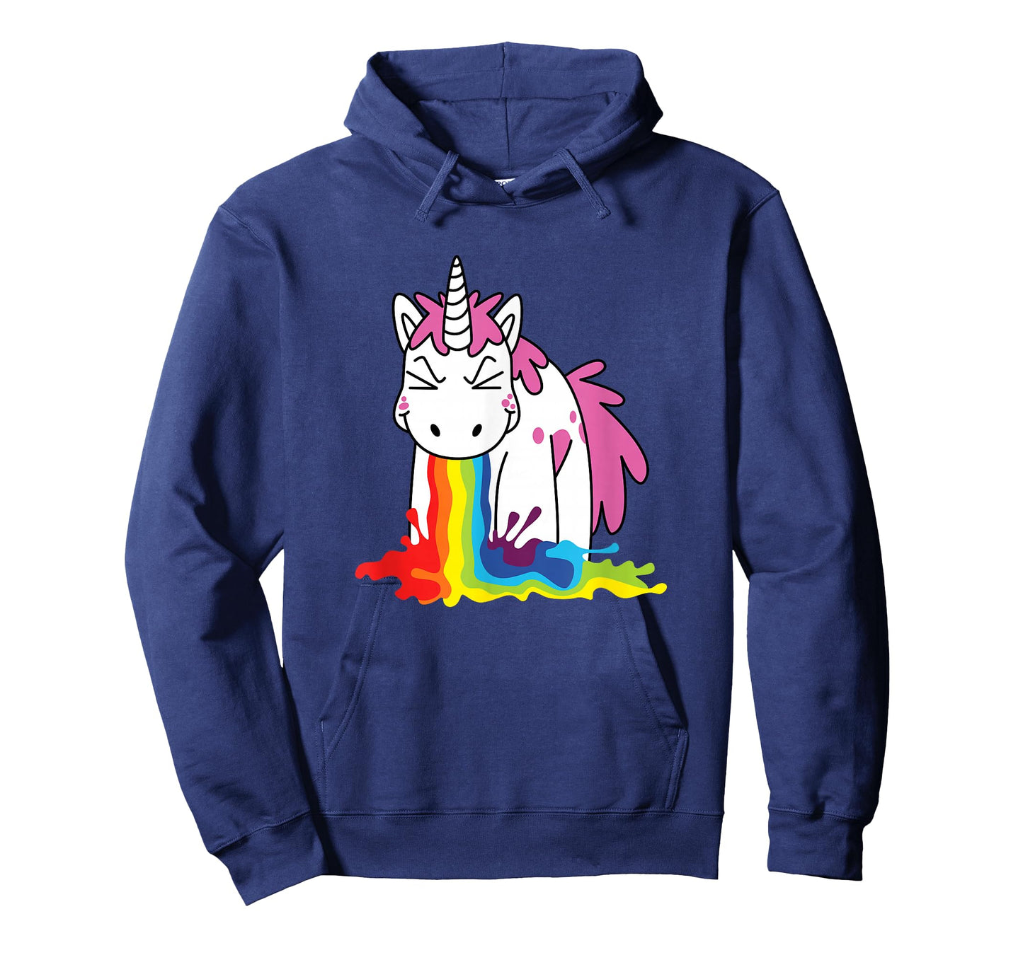 Cute unicorn throwing up a rainbow t-shirt T-Shirt