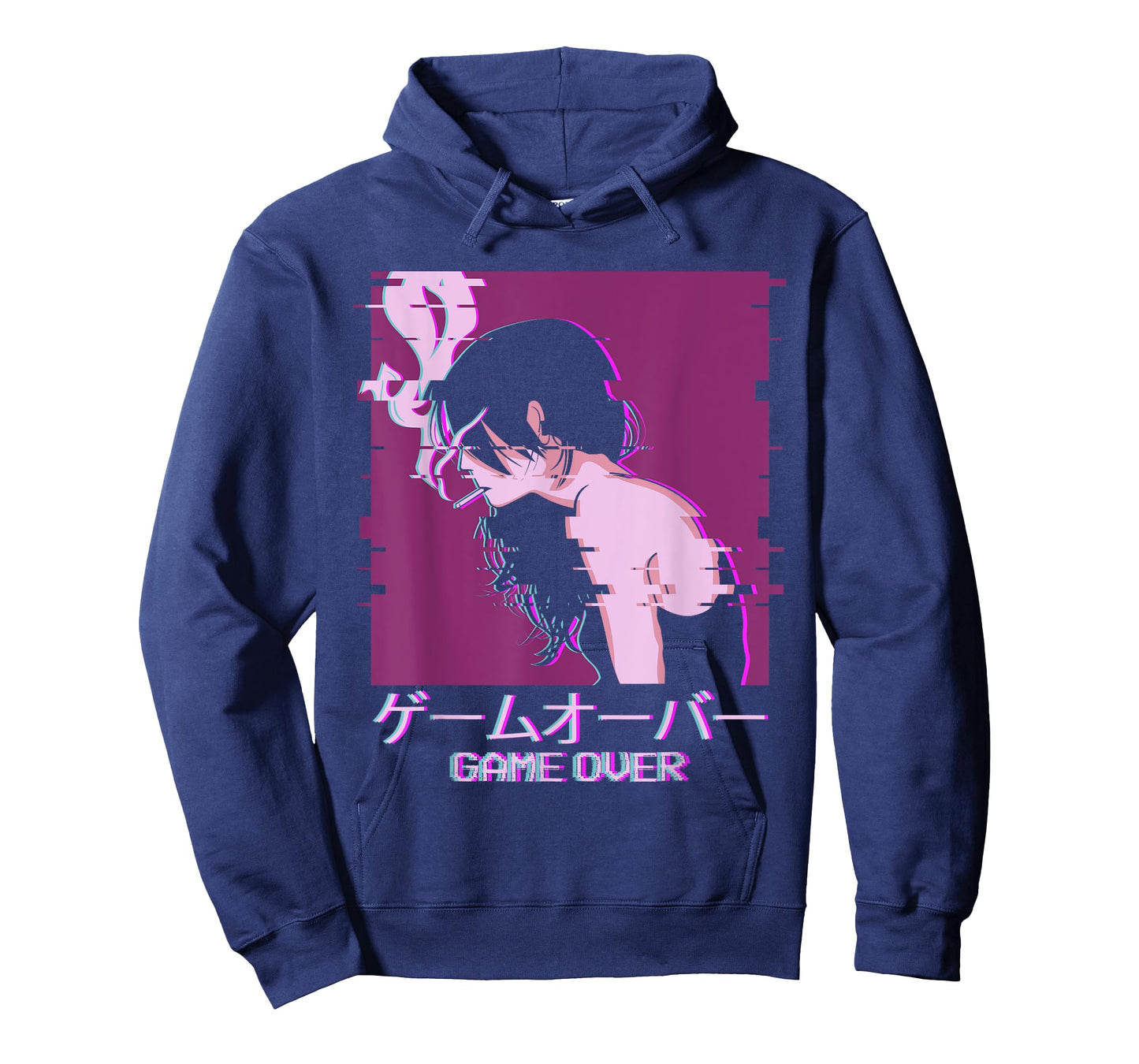 Japanese Vaporwave Sad Anime Girl Game Over Aesthetic T-Shirt