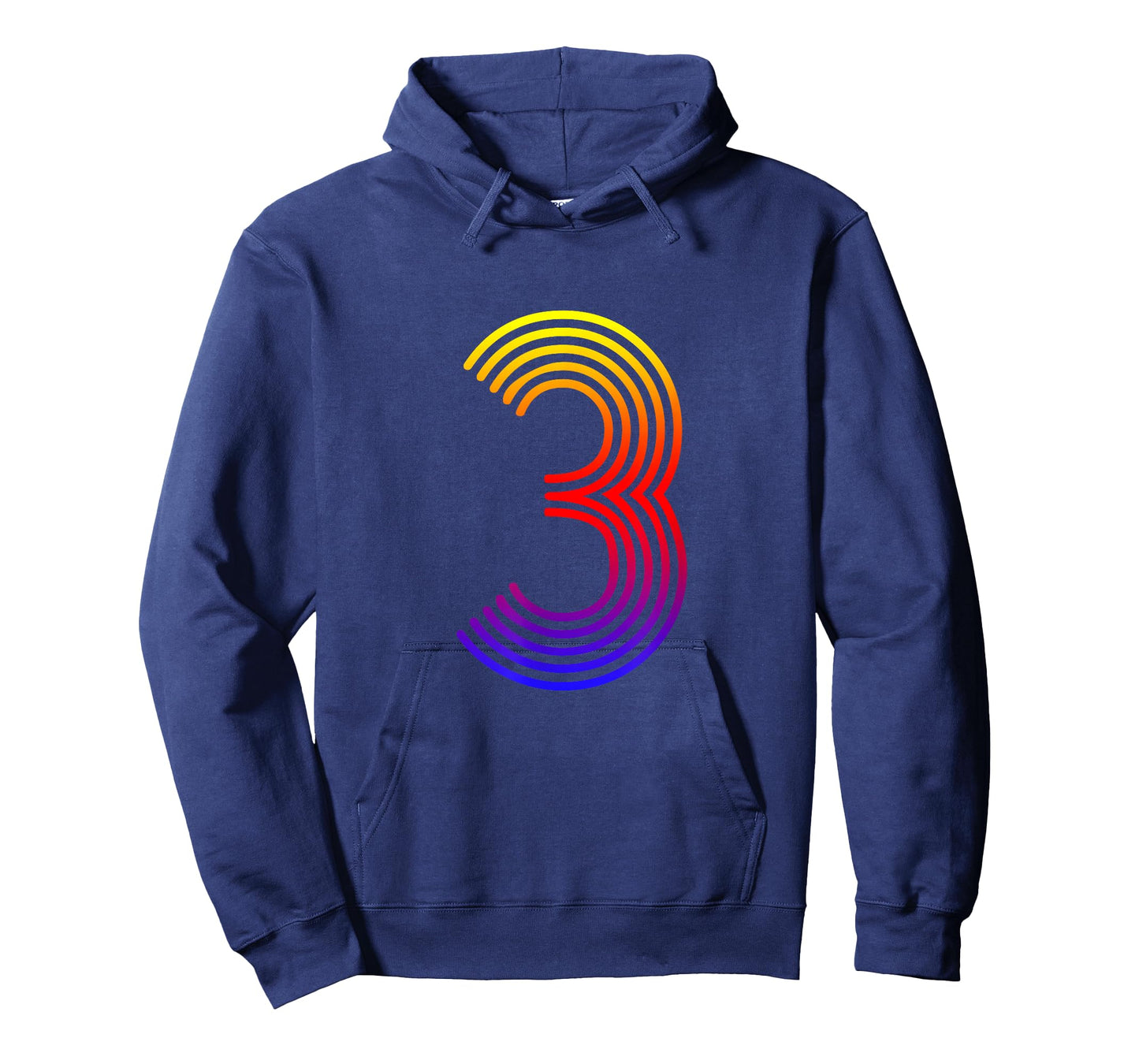 Number 3 Shirt Birthday Gift Disco Rainbow Retro T-Shirt