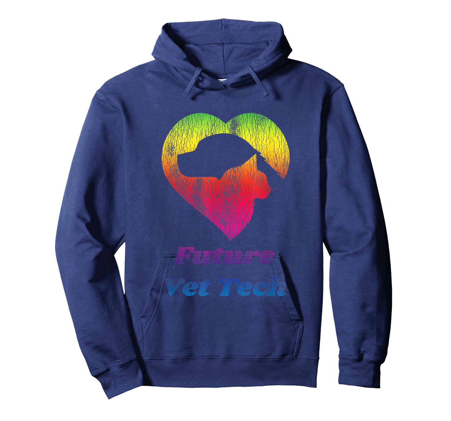 Future Vet Tech - Worn Distressed Rainbow Look T-Shirt