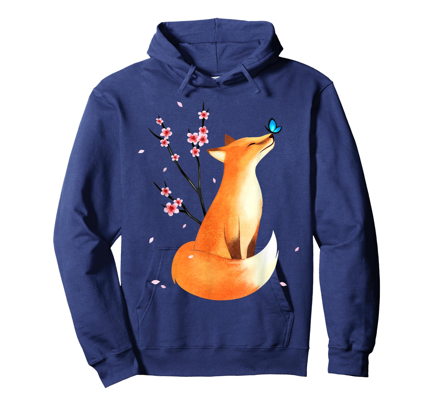 Fox Japanese Cherry Blossom Flower Vintage Gift T-Shirt