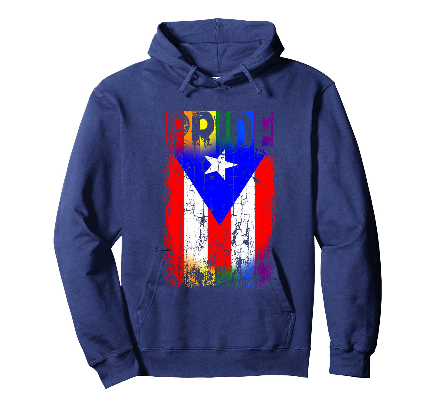 Puerto Rico Rican Gay Pride Flag LGBTQ Boricua Distressed T-Shirt