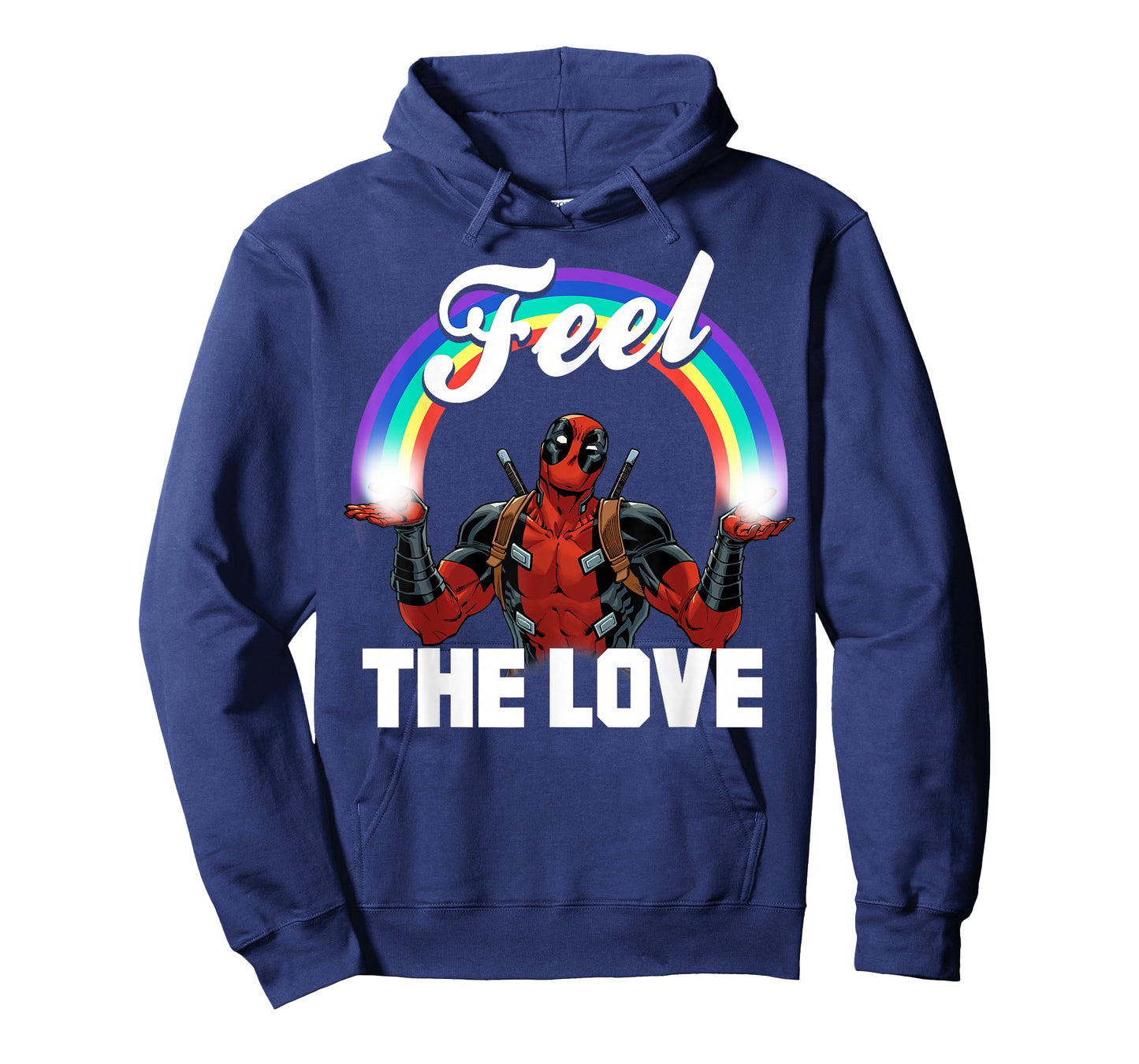Marvel Deadpool Feel The Love Full Rainbow Arch T-Shirt T-Shirt