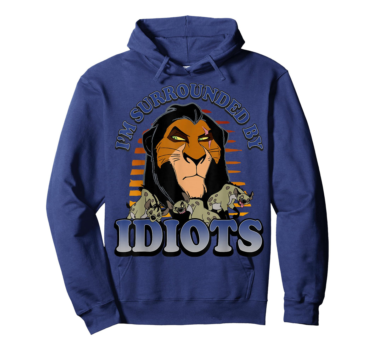 Disney The Lion King Retro Scar Surrounded by Idiots Logo T-Shirt