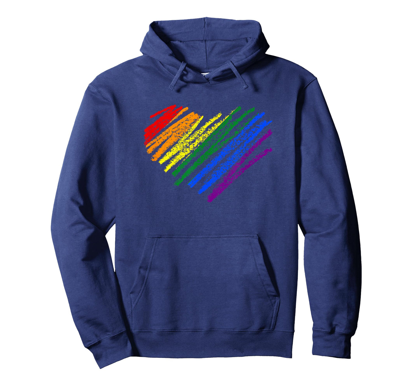 Hand Drawn Heart Gay Pride Flag - LGBT LGBTQ Rainbow Heart T-Shirt