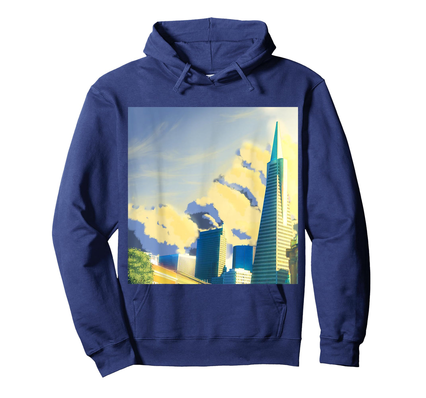 SF Transamerica Pyramid Scenery - Relaxing Anime Sunset T-Shirt