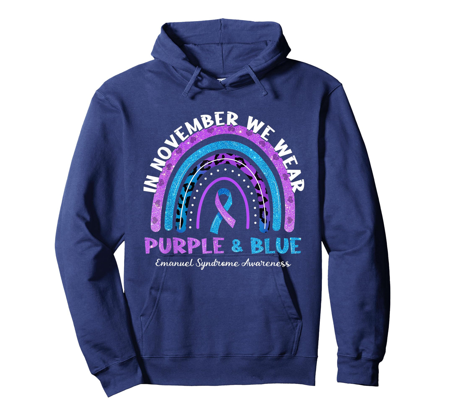 In November We Wear Purple And Blue Rainbow Emanuel Syndrome T-Shirt