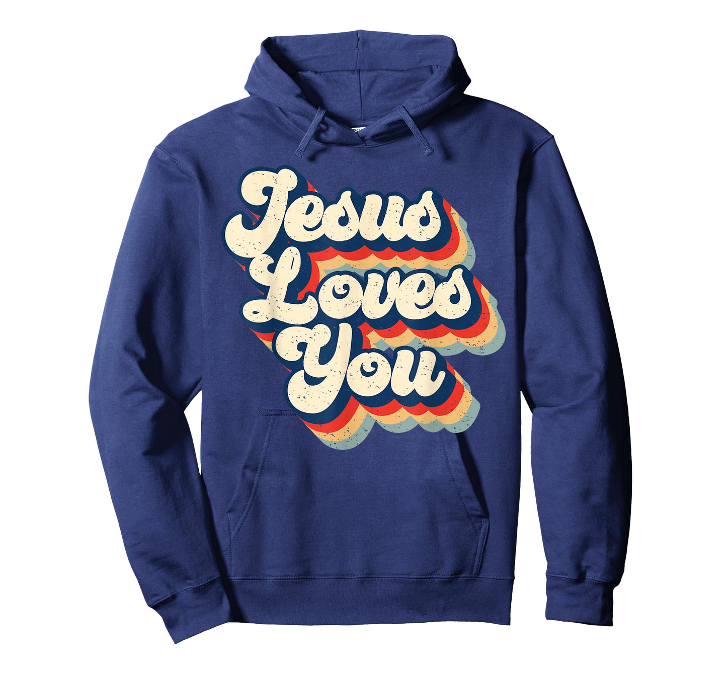 Jesus Loves Retro Vintage Christian Faith Hippie Mens Womens T-Shirt