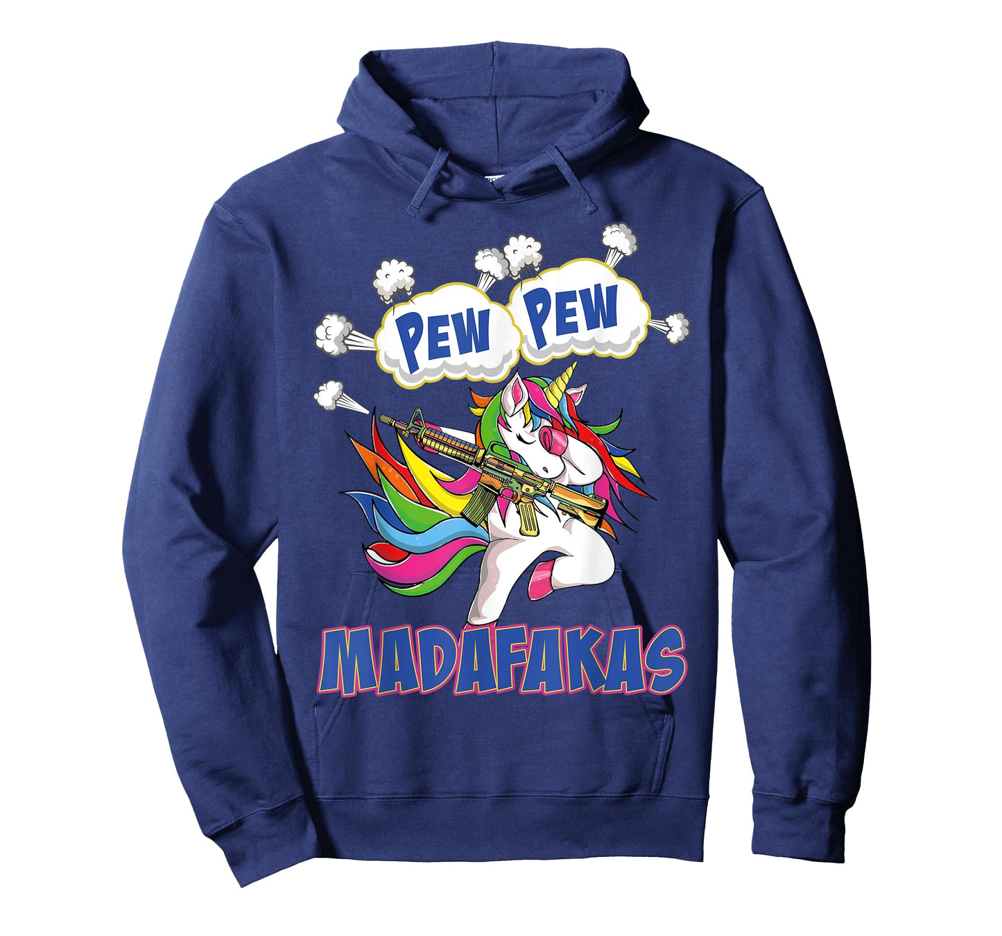 Pew Pew Madafakas Unicorn with Machine Gun T-Shirt