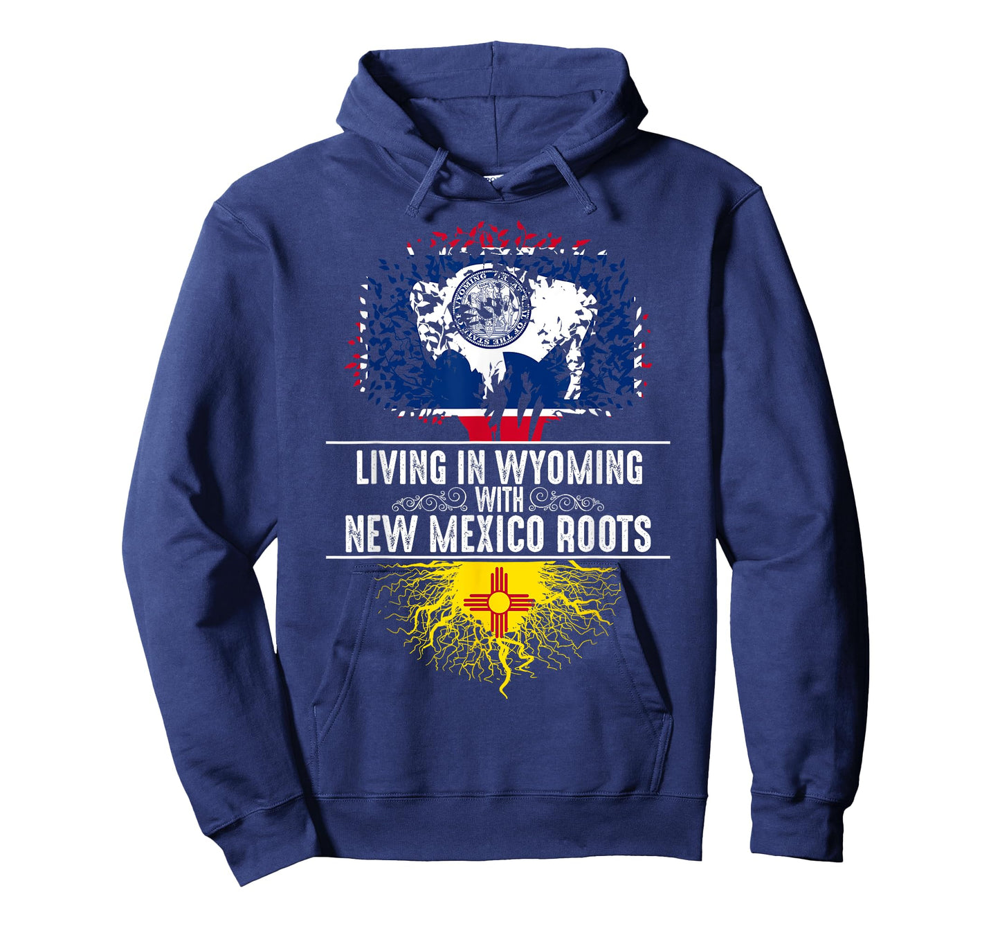 Wyoming Home New Mexico Roots State Tree Flag Gift T-Shirt