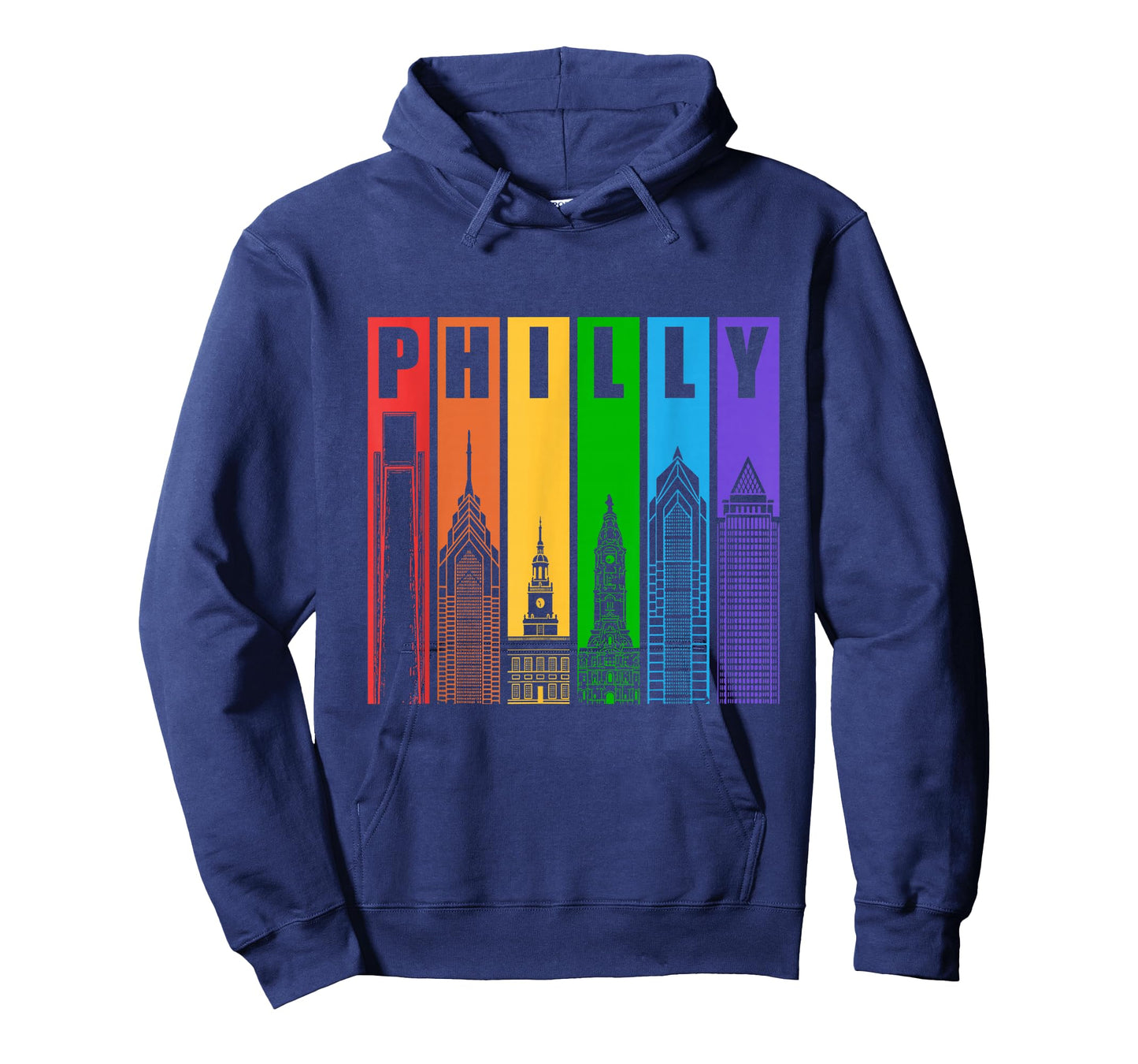 Philly Gay Pride LGBT Philadelphia Skyline Rainbow Flag T-Shirt