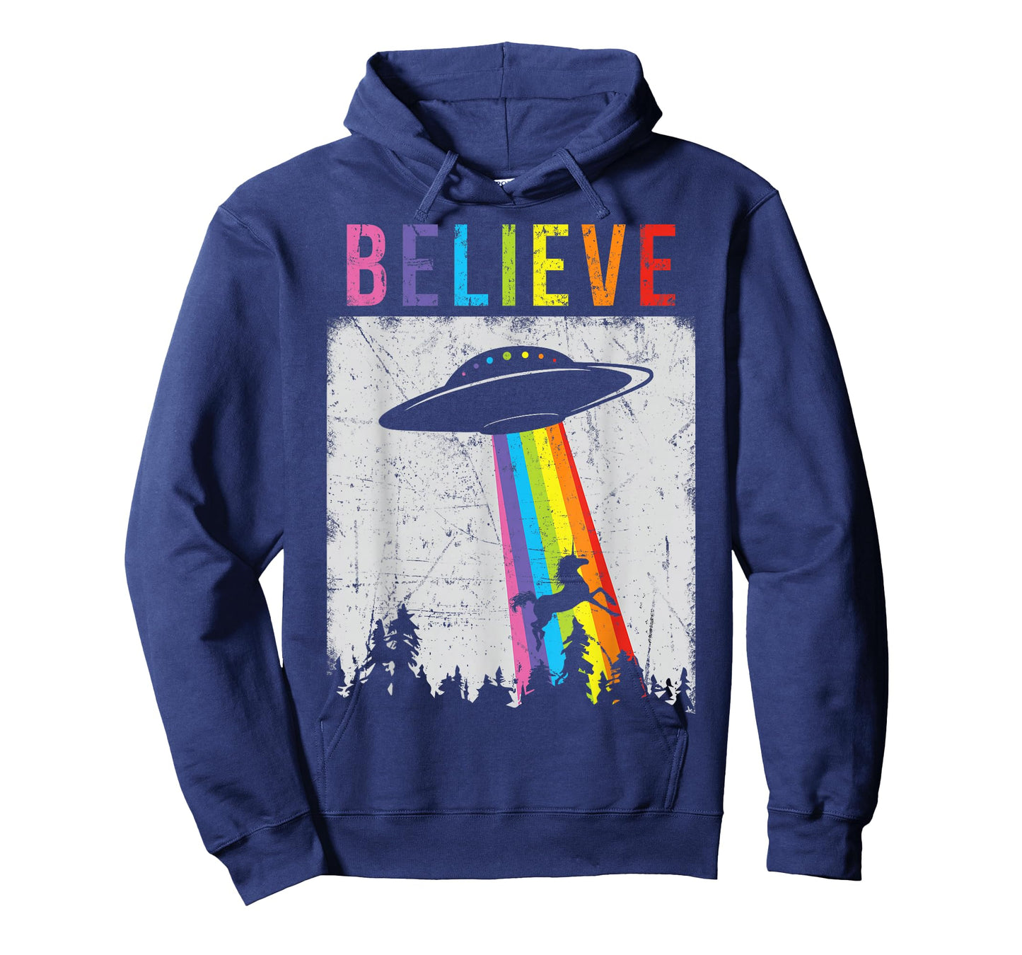 Alien Unicorn UFO Rainbow T-Shirt T-Shirt
