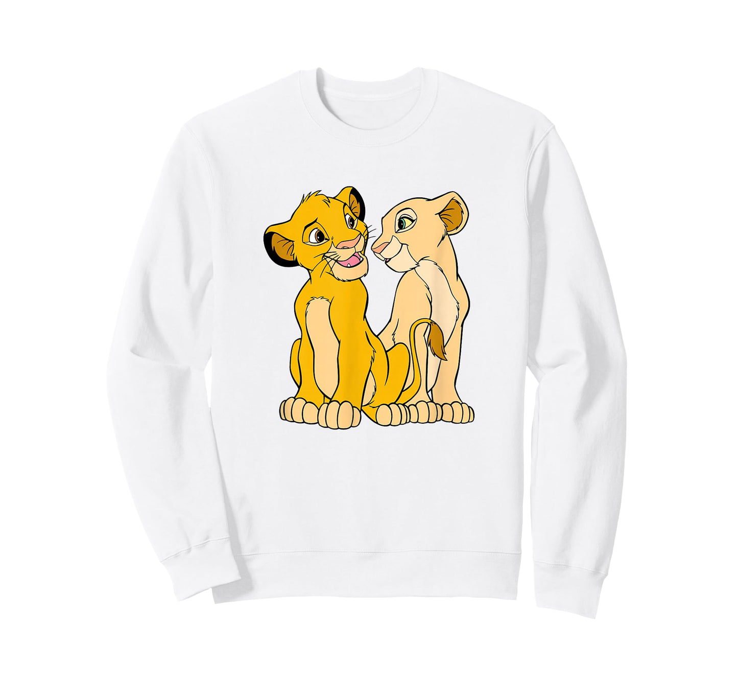 Disney The Lion King Cute Simba Nala Big Chest Portraits T-Shirt
