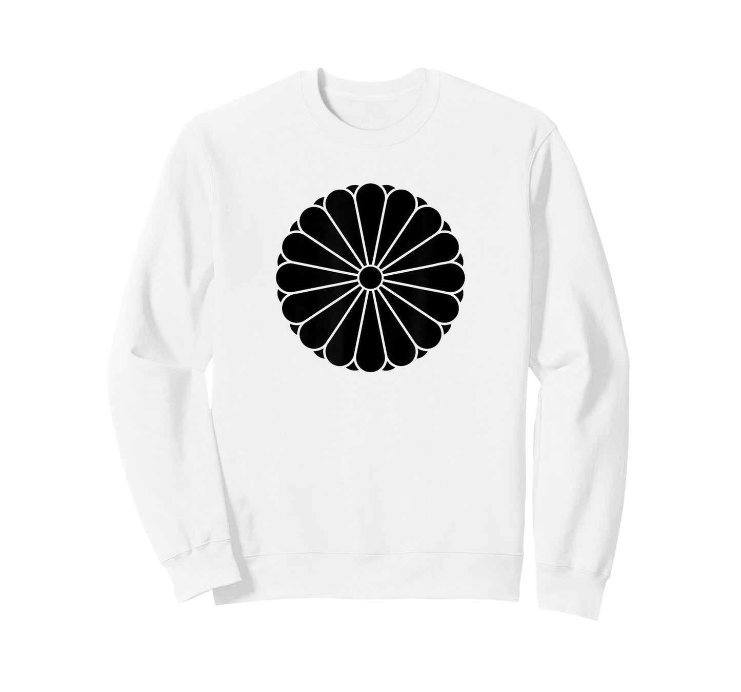 Kiku Chrysanthemum Imperial Mon Black Vector Art T-Shirt