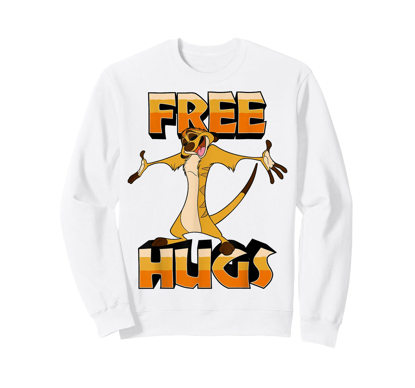 Disney The Lion King Timon Free Hugs Retro Vintage Logo T-Shirt