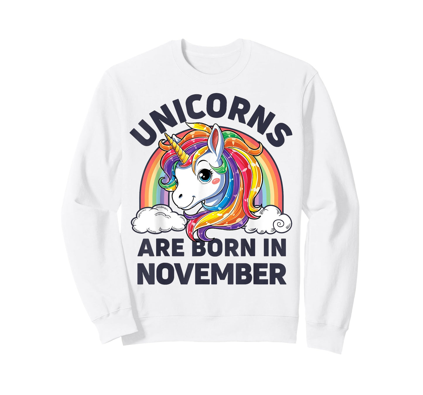 Unicorns are Born in November Shirt Unicorn Rainbow Birthday