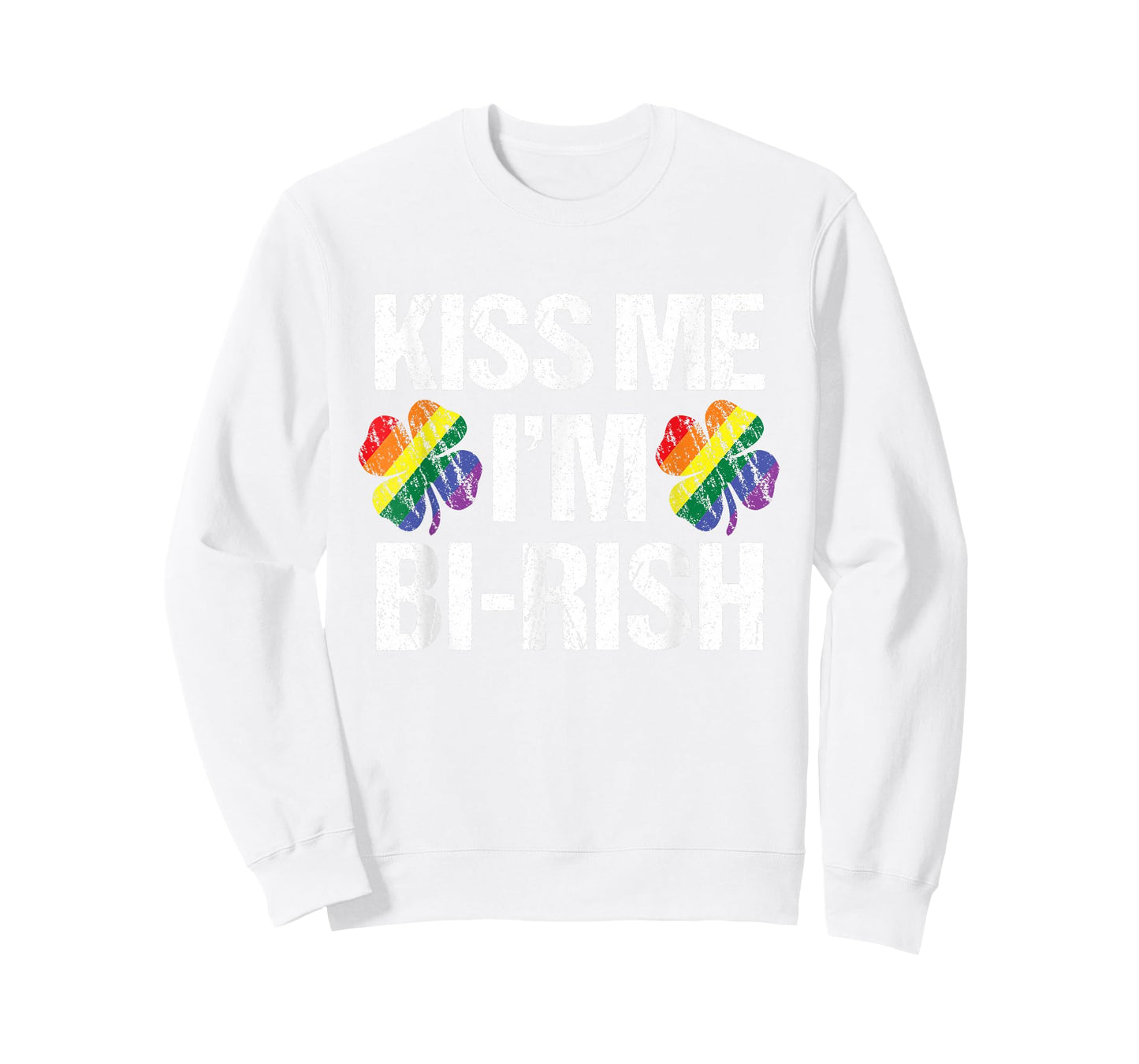 St Patrick's Day Kiss Me I'm Bi-rish Tshirt Bisexual Rainbow