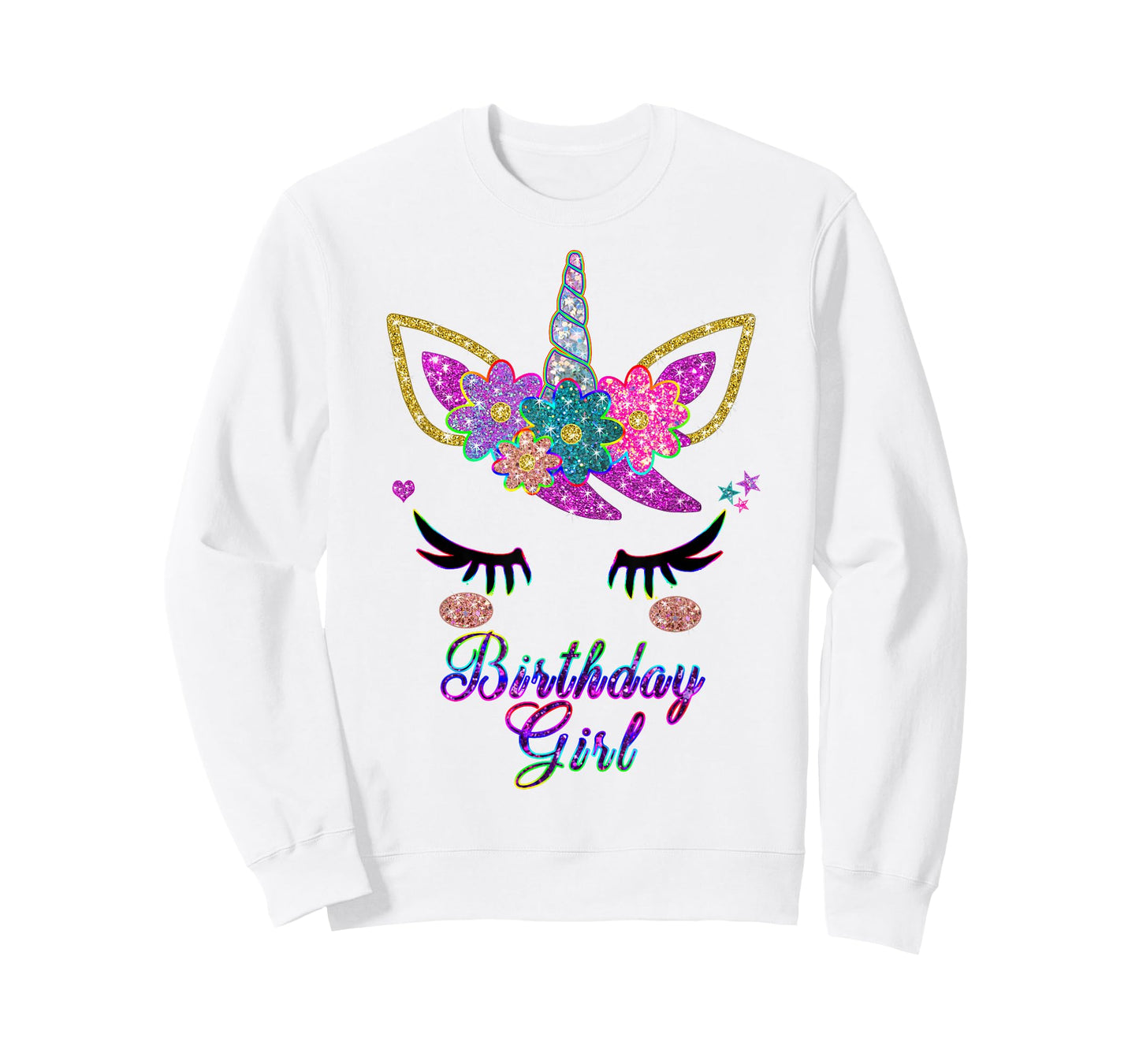 Rainbow Unicorn Birthday T-Shirt, Birthday Girl Outfit T-Shirt
