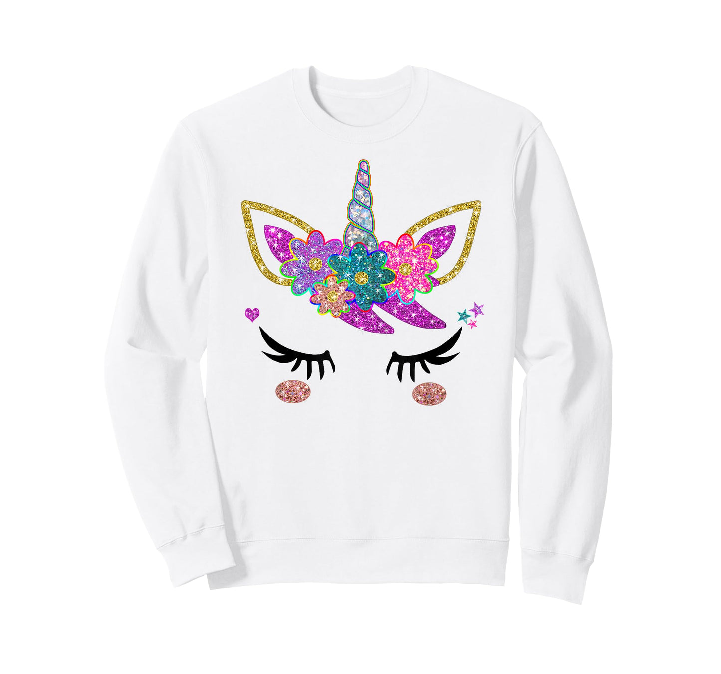 Rainbow Unicorn Face Shirt, Cute Unicorn Birthday Outfit T-Shirt