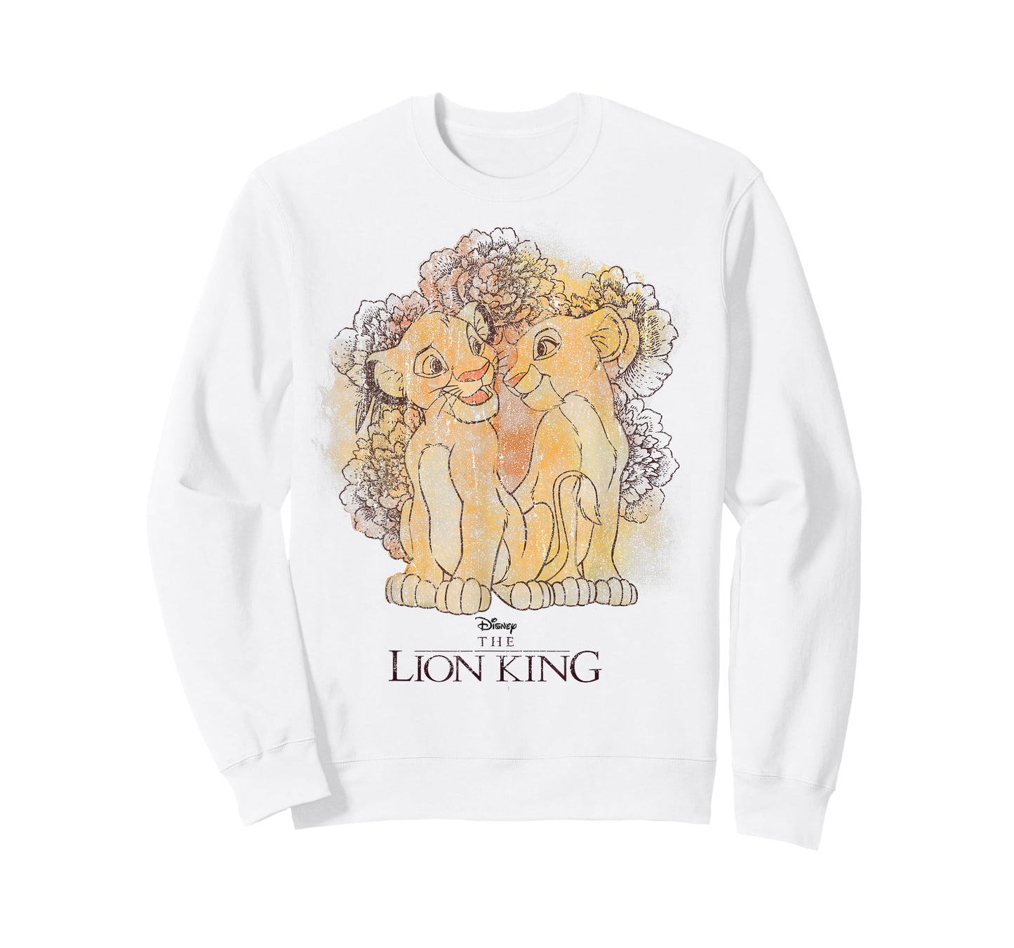 Disney Lion King Simba and Nala Watercolor Graphic T-Shirt T-Shirt