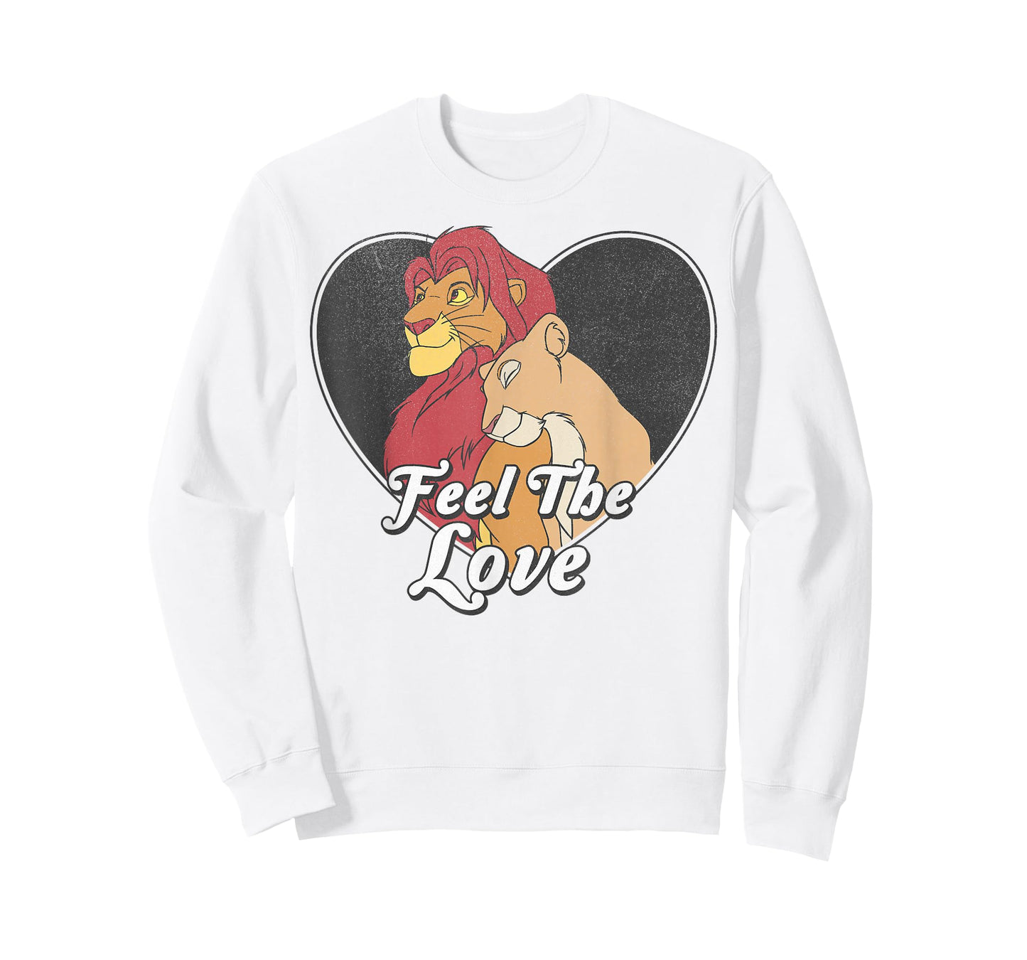 Disney Lion King Simba Nala Feel The Love Heart T-Shirt