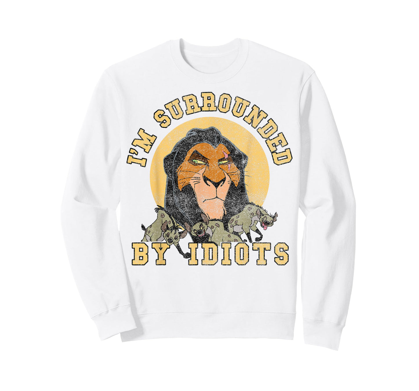 Disney The Lion King Scar Surrounded by Idiots Block Text T-Shirt