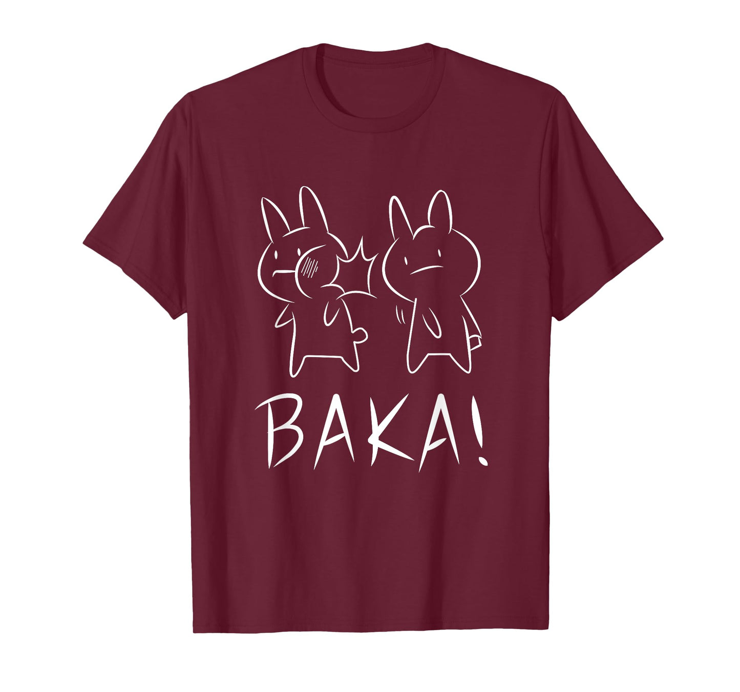 Funny Kawaii Baka Rabbit Slap Anime and Manga T-Shirt