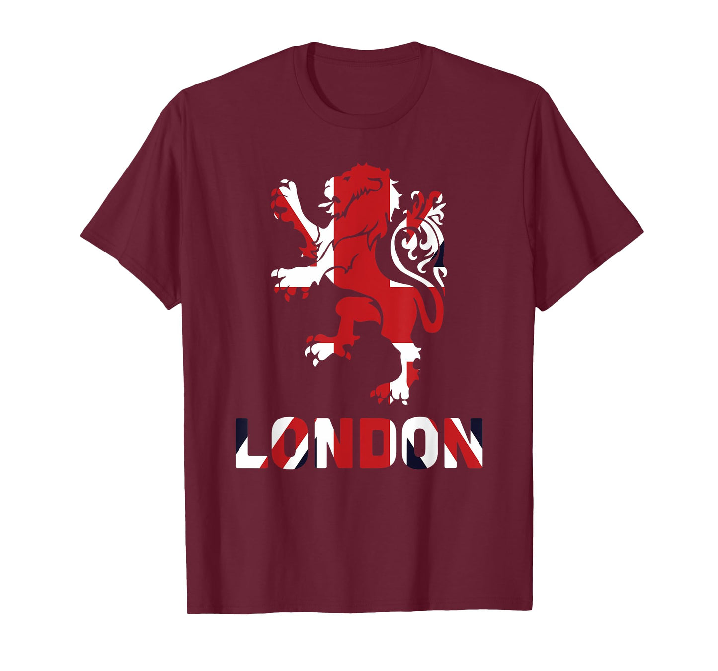 London Union Jack Lion T-Shirt United Kingdom British Tee T-Shirt