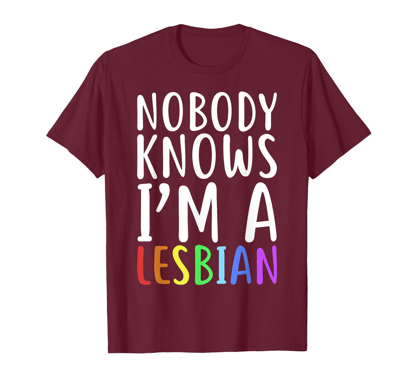 Nobody Knows I'm A Lesbian T-Shirt LGBT Pride Shirt T-Shirt