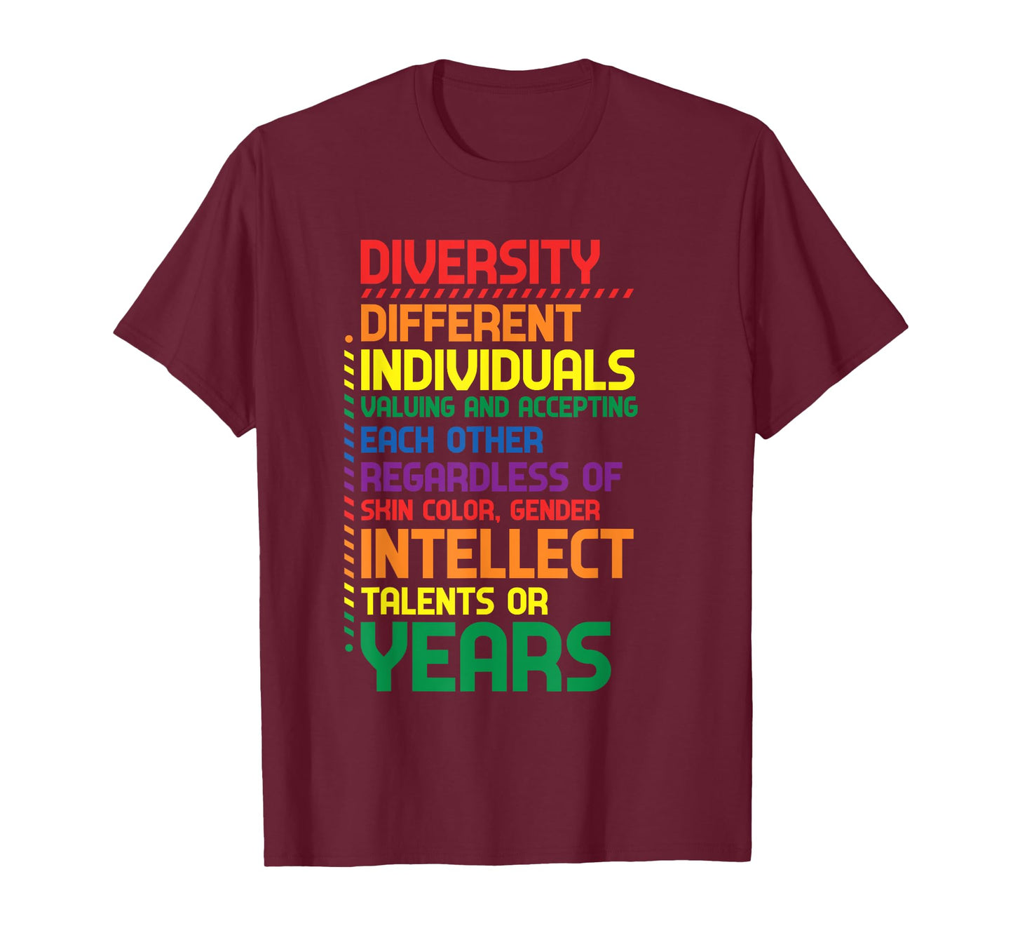 Colorful Rainbow Diversity Definition T-Shirt