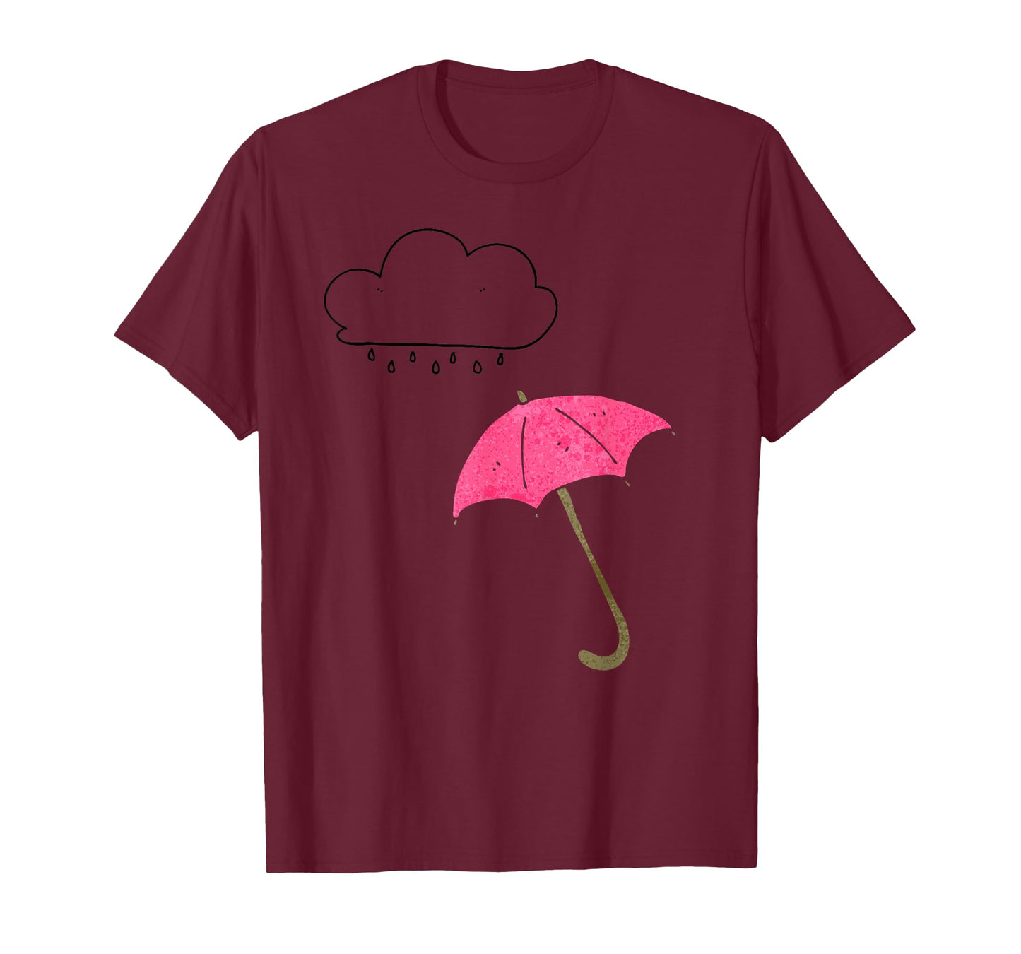 RAIN CLOUD WITH PINK UMBRELLA T-SHIRT T-Shirt