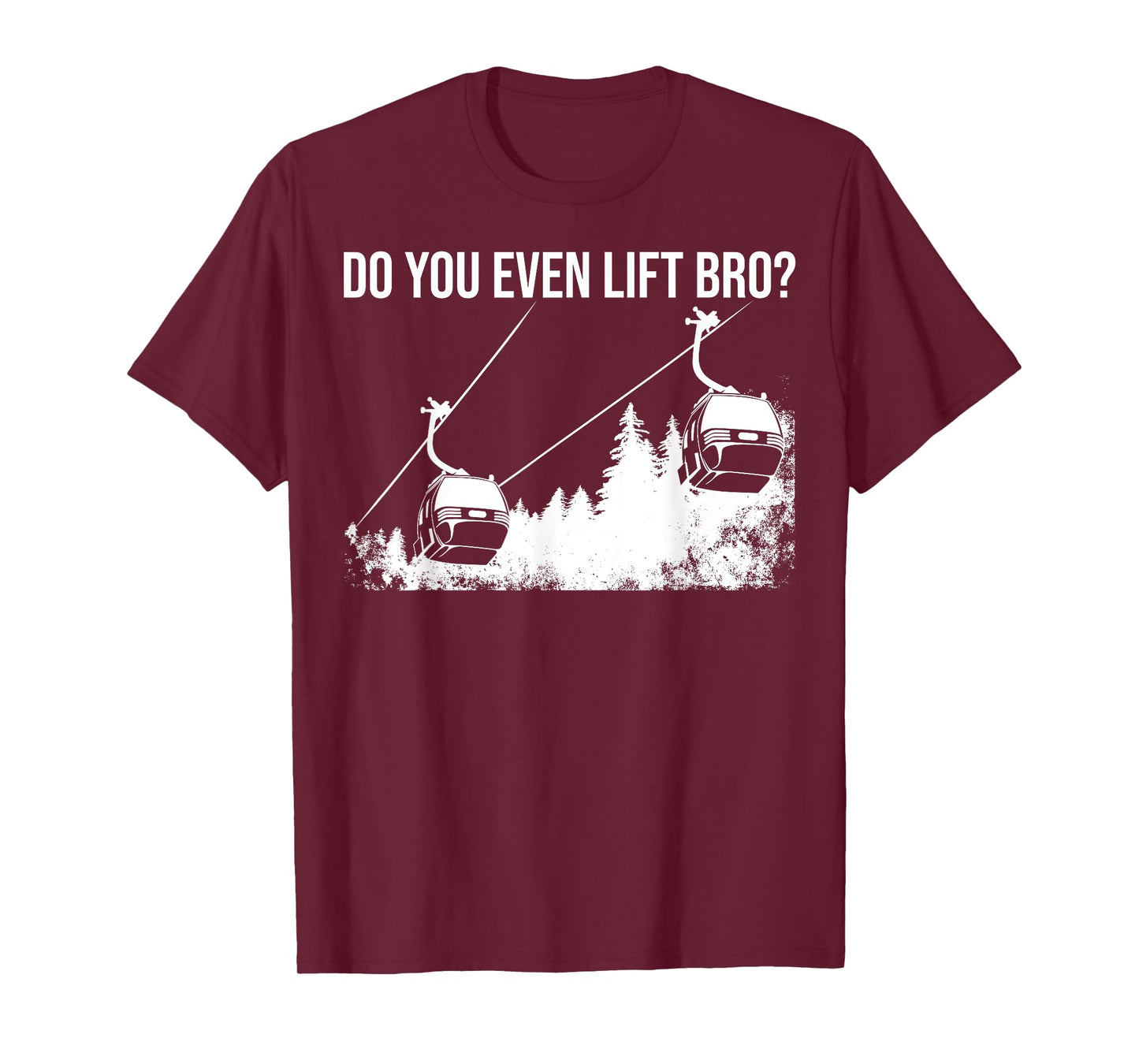 Funny Do You Even Lift Bro Gift | Cute Skiing Lover Men Boys T-Shirt