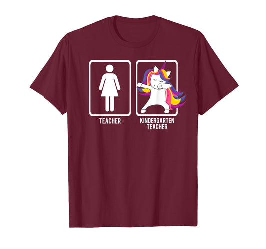 DABBING UNICORN KINDERGARTEN TEACHER T Shirt Gift Dab Dabs