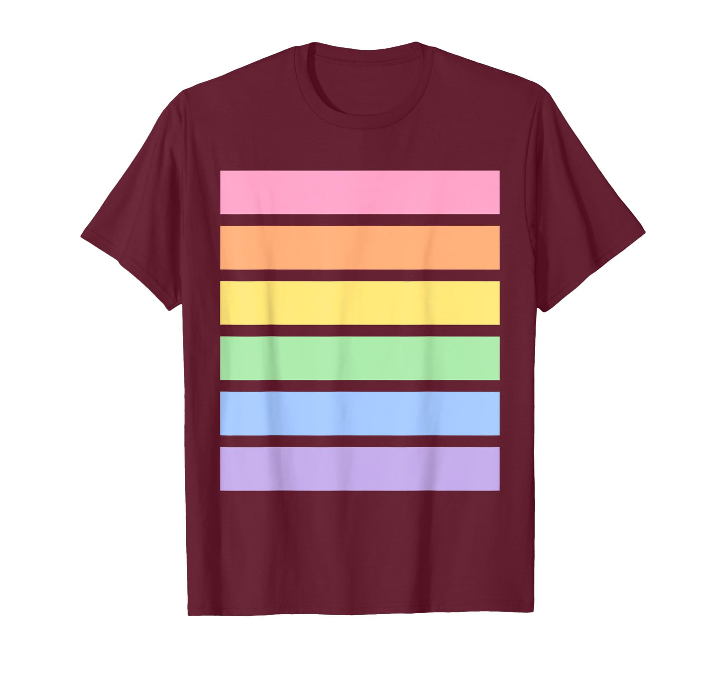 MeadowHeart Rainbow Pastel Striped T-Shirt