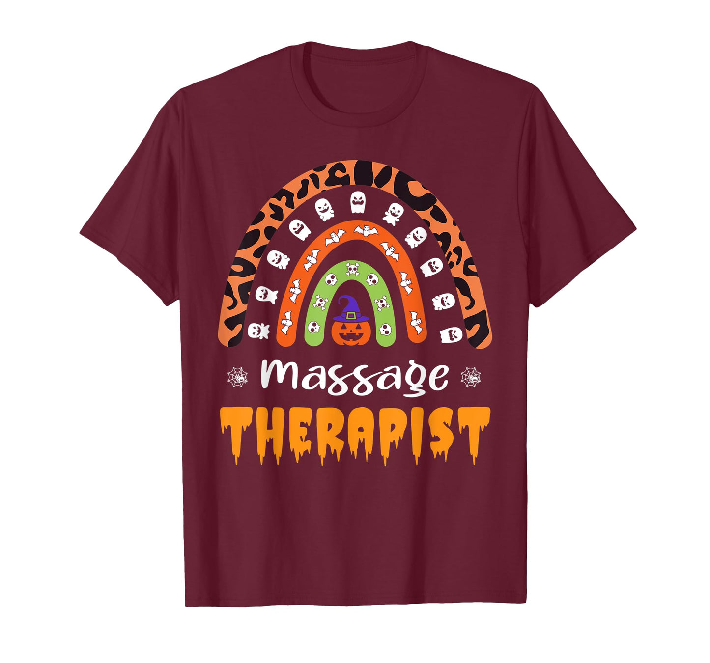 Massage Therapist Leopard Rainbow Halloween Costume T-Shirt
