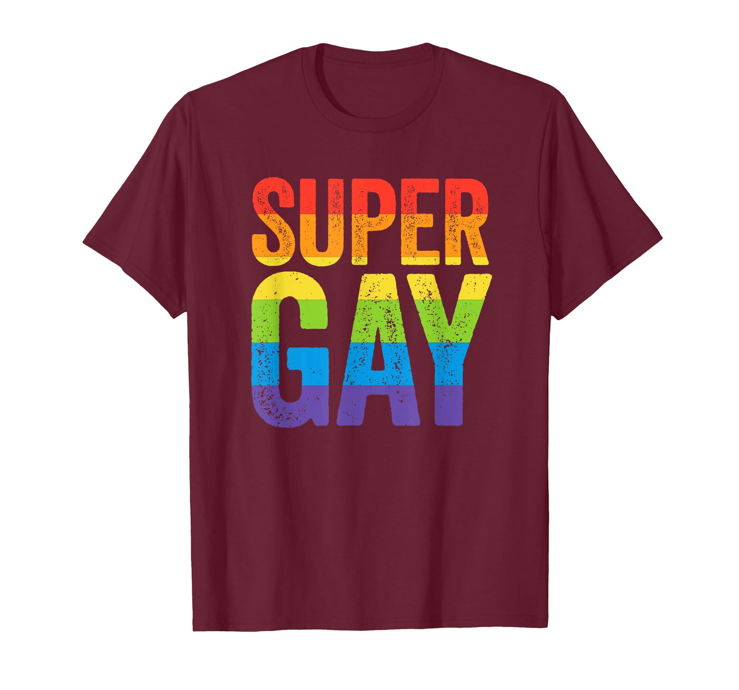Super Gay T Shirt - LGBT Pride Rainbow Flag Gay Lesbian T-Shirt