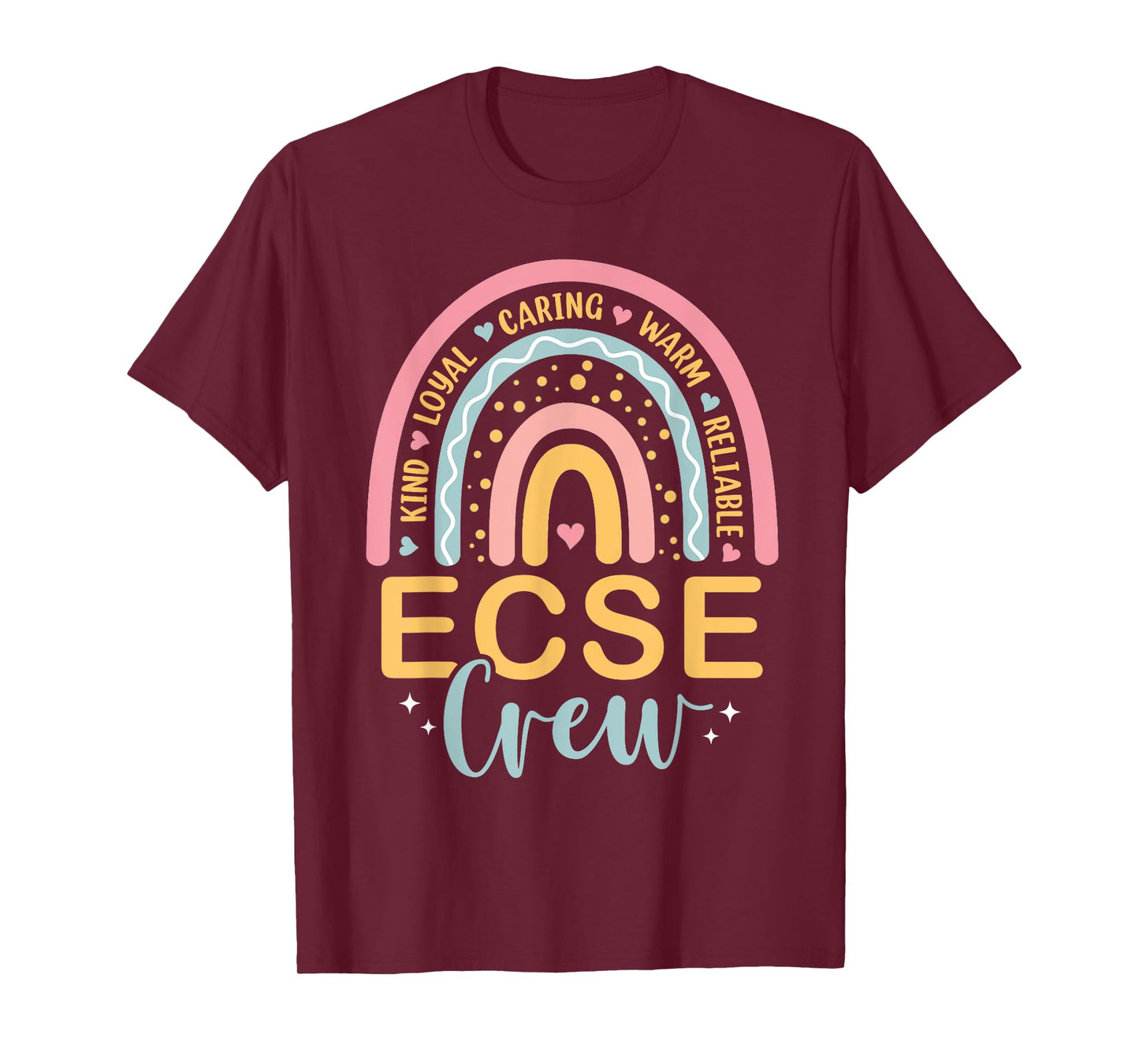Early Childhood Special Education SPED Rainbow ECSE Crew T-Shirt