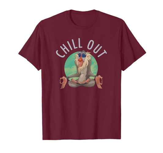 Disney The Lion King Rafiki Chill Out Meditation Logo T-Shirt