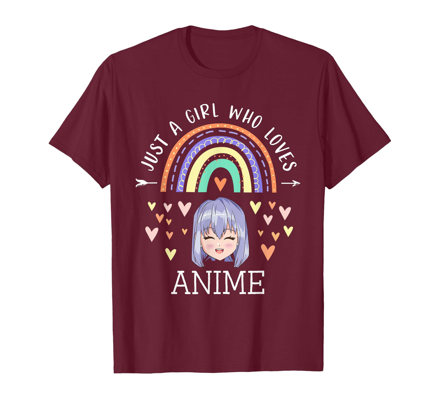 Just A Girl Who Loves Anime Rainbow Gifts For Anime Lover T-Shirt
