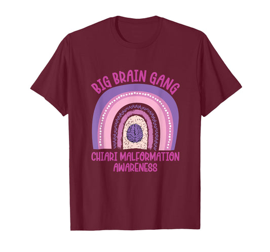 big brain gang Arnold Chiari Malformation awareness T-Shirt