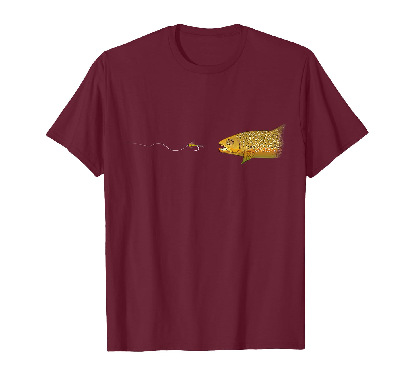 Fly Fishing Brown Trout Dry Fly Tying Fisherman T-Shirt