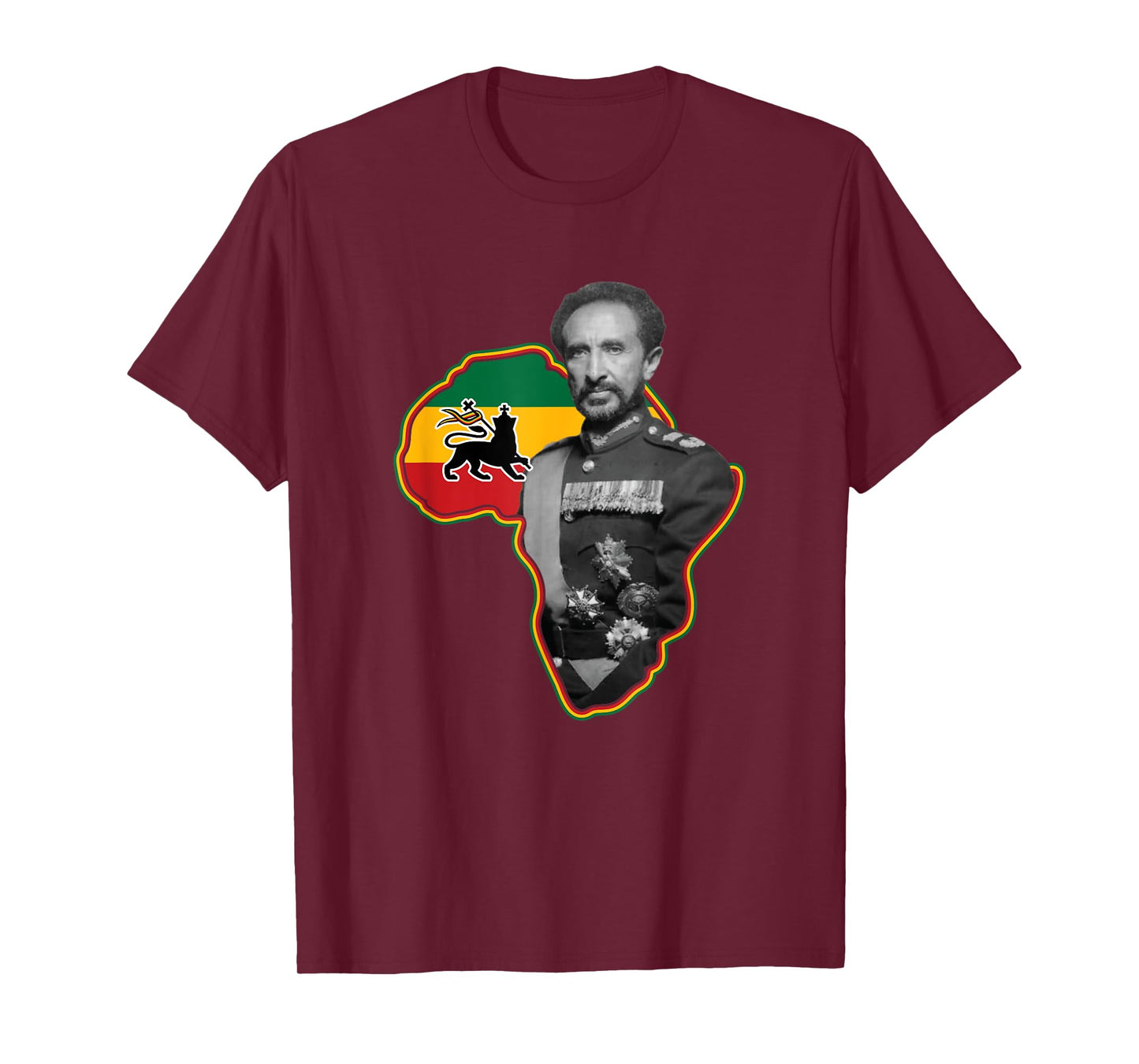 One Love Rasta Merch African Hero Haile Selassie I T-Shirt