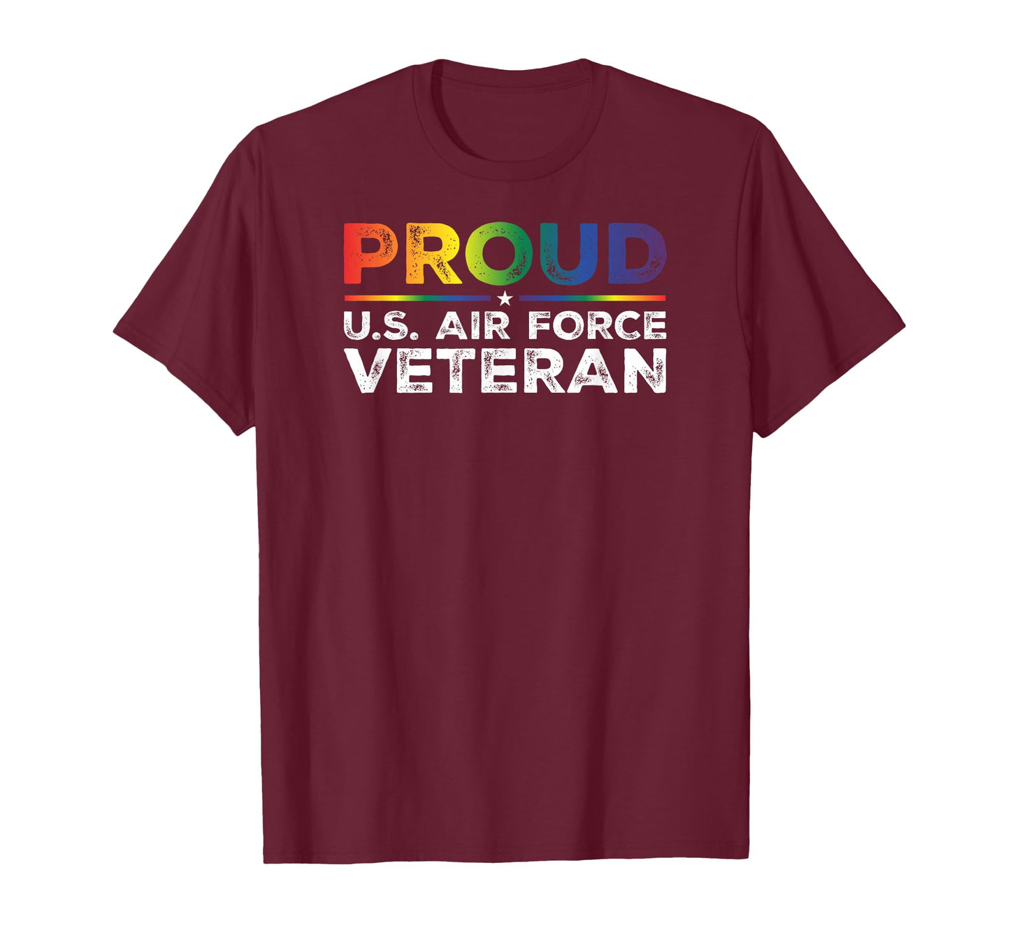 Proud U.S. Air Force Veteran Gay Proud Rainbow Flag T-Shirt